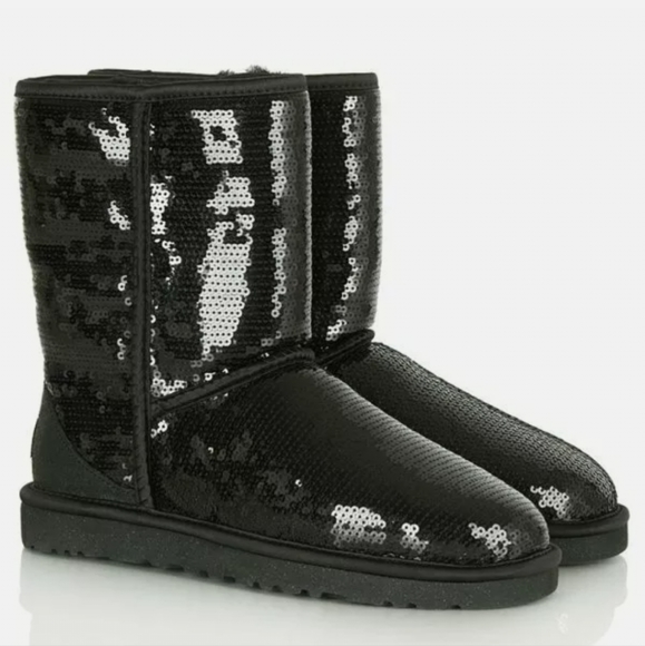 SALE! UGG Classic Short Sequin Boots - Picture 10 of 14